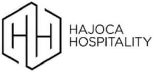 A black and white image of the logo for hajoch hospital.