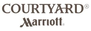 A logo of the courtyard marriott hotel.